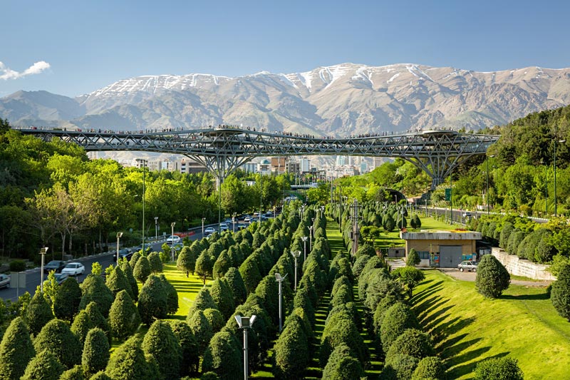 پل طبیعت تهران ازجمله جاهای دیدنی تهران در بهار