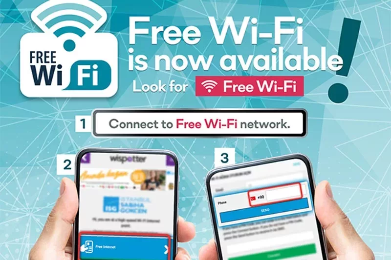 راهنمای نصویری فعال کردن اینترنت در فرودگاه صبیحا
