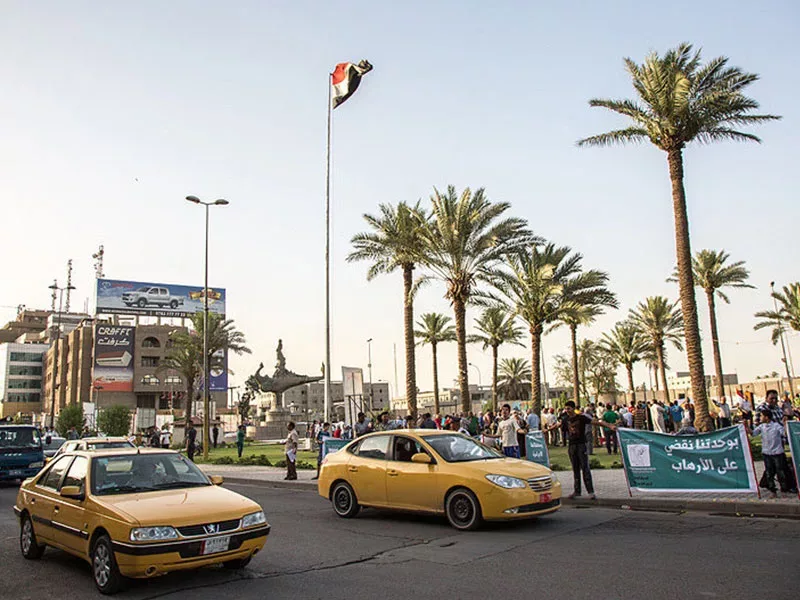 تاکسی ها درفرودگاه بغداد