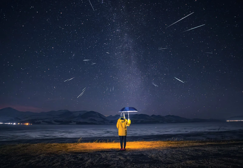 Meteor Shower; A Symphony of Light in the Night Sky