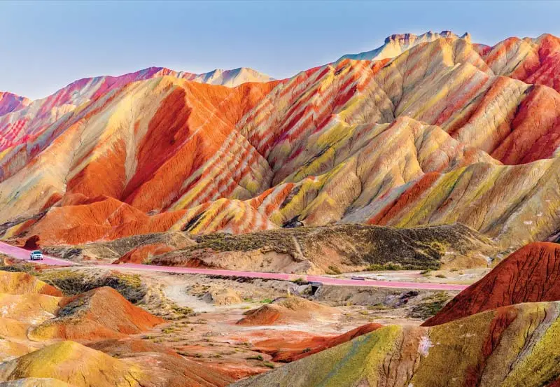 Rainbow Mountains; The Vibrant Spectrum of Nature through Time