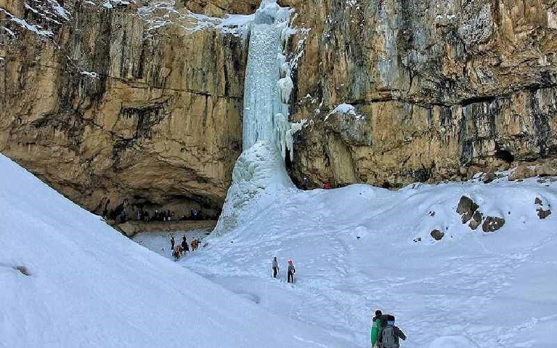 Nava Ice Waterfall