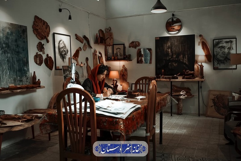 This Cafe is the best spring cafes in Mashhad, honar-e dastan Cafe