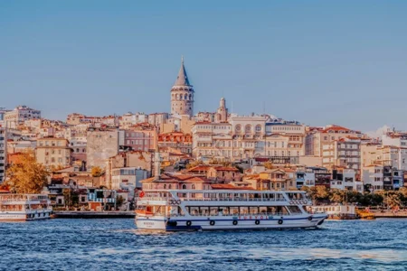 View of the coastal city of Istanbul