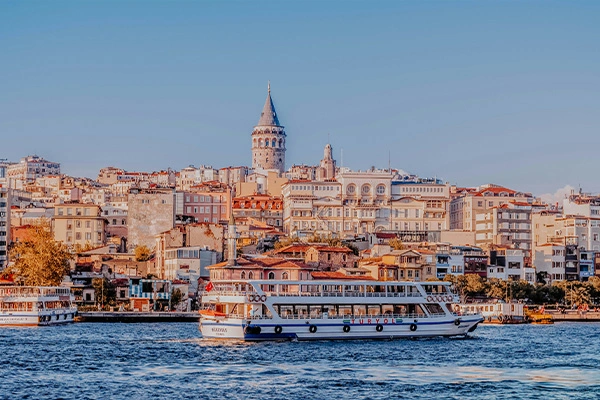 View of the coastal city of Istanbul