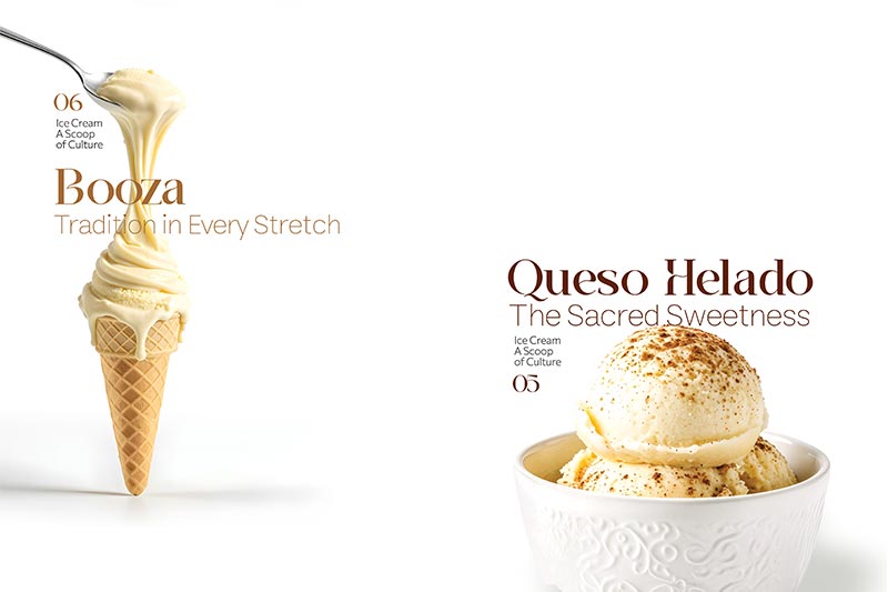 Peruvian ice cream/Syrian dessert