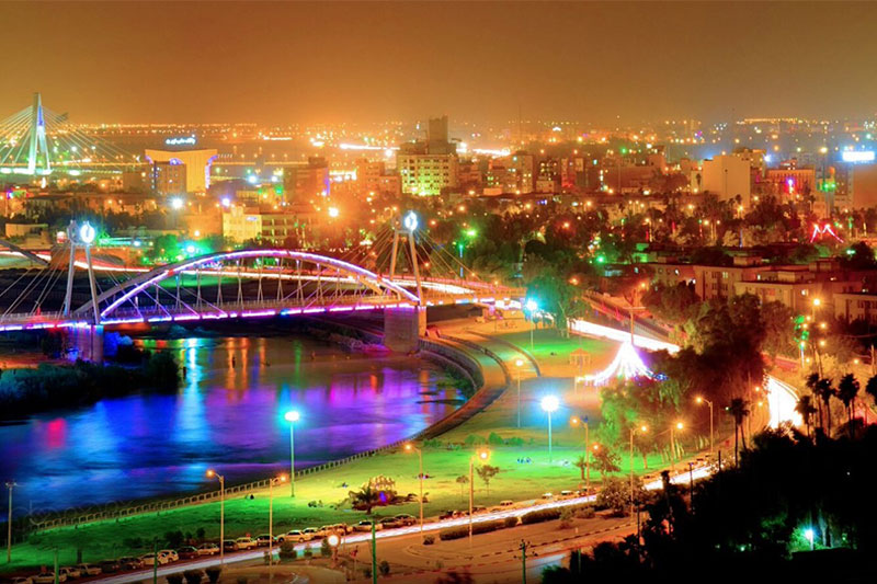 جاهای دیدنی اهواز در شب