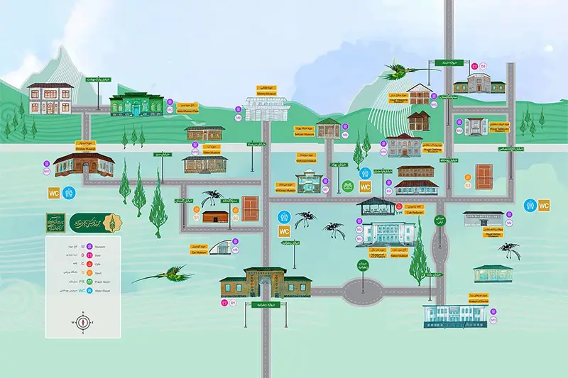 Saadabad Complex Map for Visiting